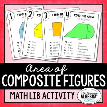 Preview of Area of Composite Figures | Math Lib Activity