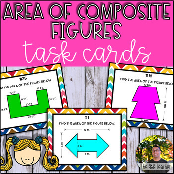 Preview of Area of Composite Figures Task Cards