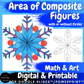 Preview of Area of Composite Figures with or without Circles Math & Art Project Polygons