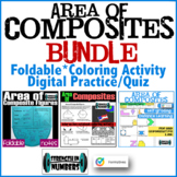 Area of Composite Shapes BUNDLE: notes, coloring activity,