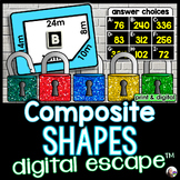 Area of Composite Shapes Digital Math Escape Room Activity