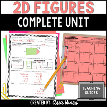 Preview of Area of Composite Shapes Pythagorean Theorem Guided Notes - Activities 8th Grade