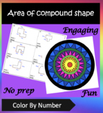 Area of Compound/Composite Shape Color by Number Activity