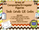 Area of Irregular / Composite Figures Task Cards QR Codes