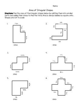 Preview of Area of Irregular Shapes