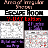 Area of Irregular Shapes Activity: Valentines Day Escape R