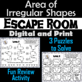 Area of Irregular Shapes Activity: Breakout Escape Room Ge