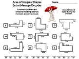 Area of Irregular Shapes Game: Easter Math Activity Messag