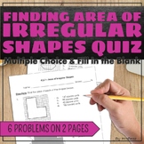Area of Irregular Shapes Multiple Choice Quiz