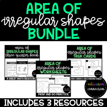 Preview of Area of Irregular Shapes Resource Bundle