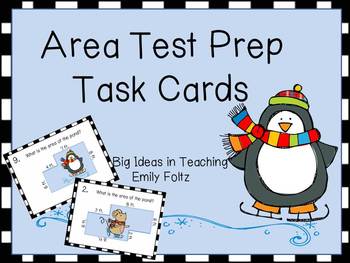 Preview of Area of Irregular Polygons Test Prep Task Cards Differentiated....COOL!