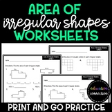 Area of Irregular Shapes Worksheets 