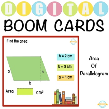 Preview of Area of Parallelogram - Boom Cards™