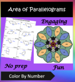 Area of Parallelograms Color By Number Activity