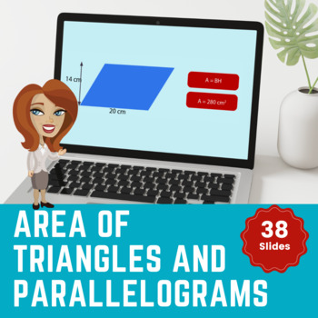 Preview of Area of Parallelograms and Triangles | 6th Grade Digital Lesson