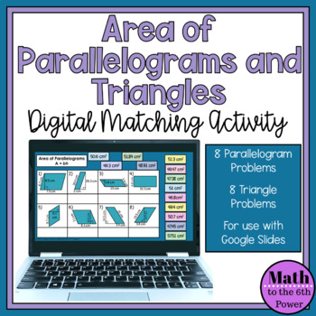 Preview of Area of Parallelograms and Triangles Digital Matching Activity