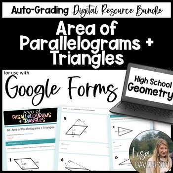 Area Of Parallelograms And Triangles For Use With Google Forms Tpt