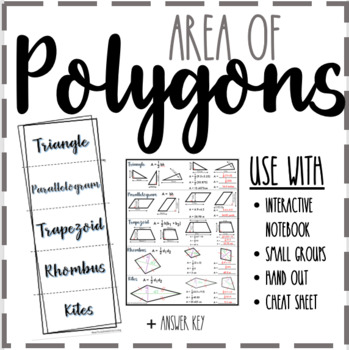 Preview of Area of Polygons Foldable Note Sheet