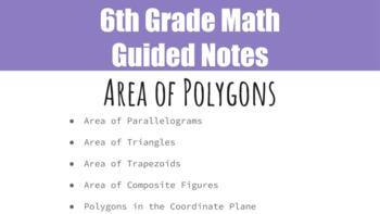 Preview of Area of Polygons Guided Notes - Editable