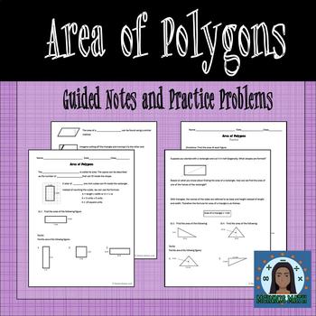 Preview of Area of Polygons Guided Notes and Practice