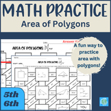 Area of Polygons Math Maze Worksheet | Digital & Printable