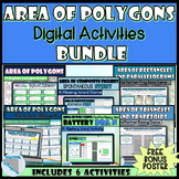 Area of Polygons Self-Checking Digital Activities Bundle