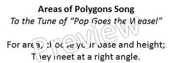 Preview of Area of Polygons Song