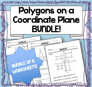 Preview of Area of Polygons on the Coordinate Plane (Bundle of Worksheets)