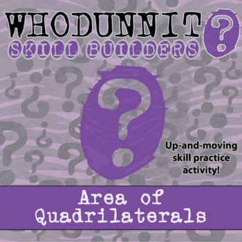 Preview of Area of Quadrilaterals Whodunnit Activity - Printable & Digital Game Options