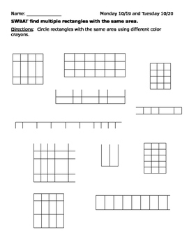 Area of Rectangles by Neethu Putta | Teachers Pay Teachers