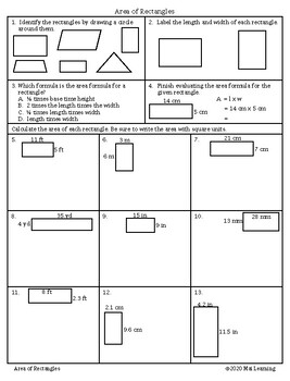 assignment 2 area of rectangles