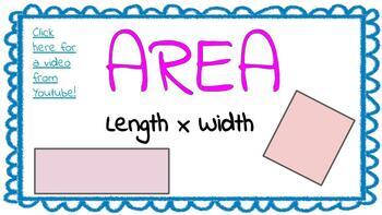 Preview of Area of Rectangles- Examples and Problems (Google Slides)