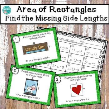 find surface area of rectangle with missing side