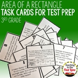 Area of Rectangles Task Cards - Word Problems for Area of 