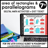 Area of Rectangles and Parallelograms Digital Math Activit