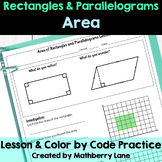 Area of Rectangles and Parallelograms Lesson Practice Colo