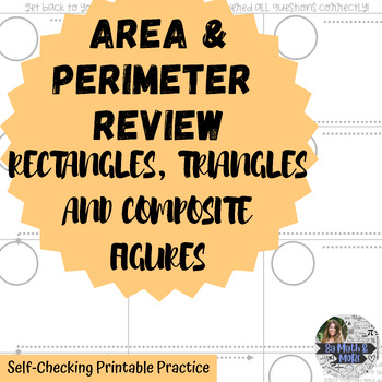 Preview of Area of Rectangles and Triangles, Perimeter of Composite Figures Scavenger Hunt