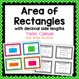 Area of Rectangles with Decimal Side Lengths Task Cards