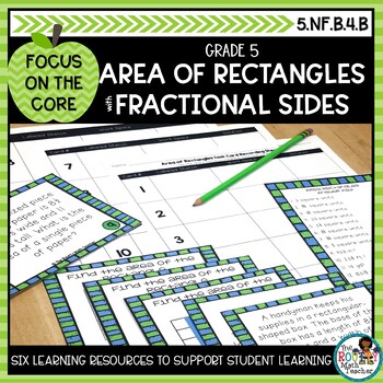 Preview of Area of Rectangles with Fractional Side Lengths | Math Center Activities
