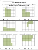 Area of Rectilinear Figures (with unit squares) Worksheet 1