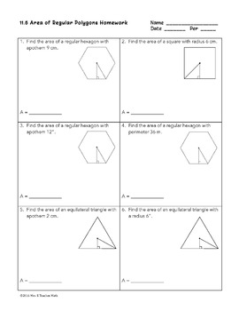 Area of Regular Polygons Lesson by Mrs E Teaches Math | TpT