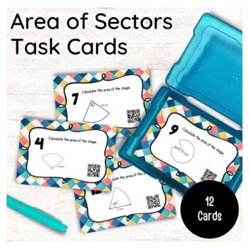 Preview of Area of Sectors Task Cards