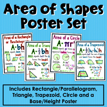 Preview of Area of Shapes Poster Set