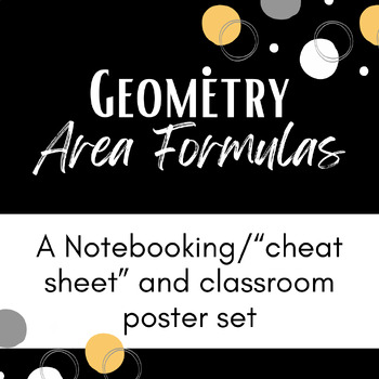 Preview of Area of Simple Shapes Notebooking/Poster set