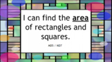 Area of Squares and Rectangles Digital Playlist - MD5 MD7 