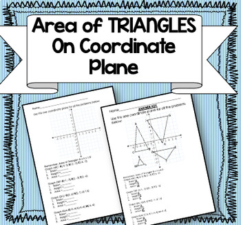 Preview of Area of TRIANGLES on a Coordinate Plane