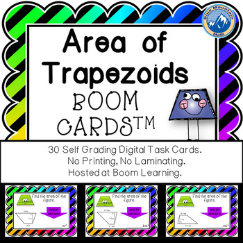 Preview of Area of Trapezoids Boom Cards--Digital Task Cards