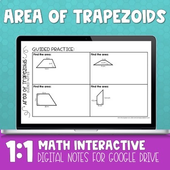 Preview of Area of Trapezoids Digital Notes