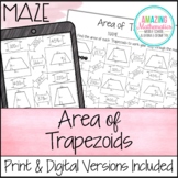 Area of Trapezoids Worksheet - Maze Activity