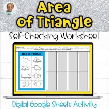Area of Triangle & Compound Shapes Self-Checking Worksheet Digital ...